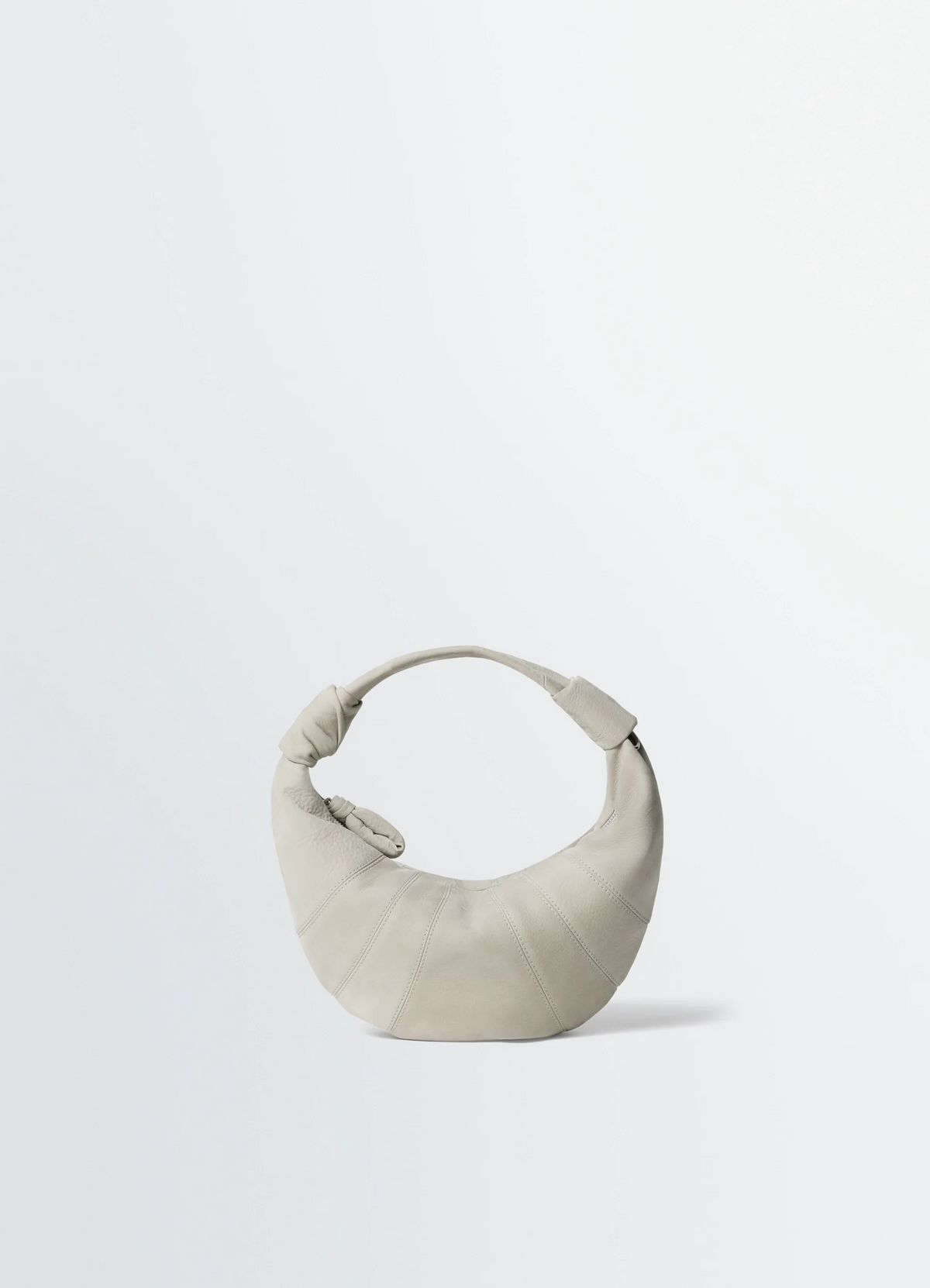 MINI FORTUNE CROISSANT BAG IN ALPACA NUBUCK