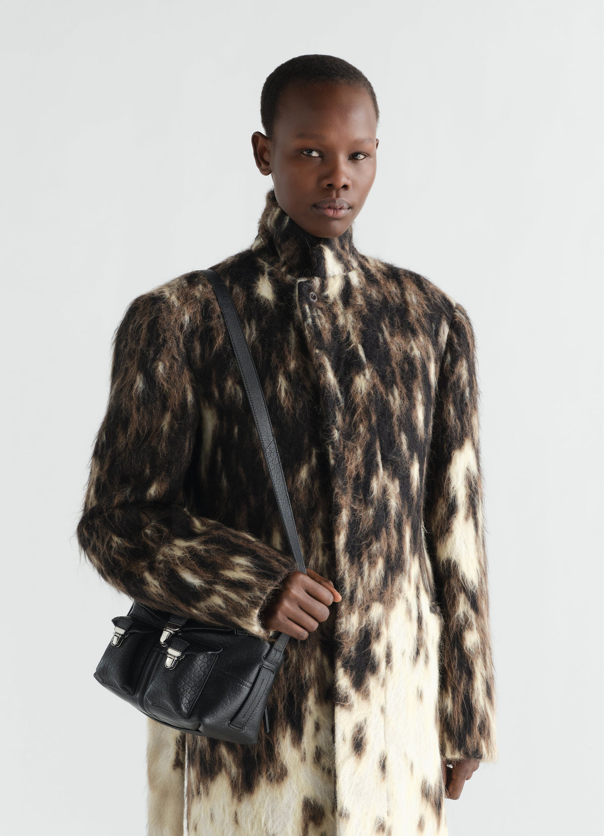 MINI SOFT GEAR BAG IN BUBBLE LAMBSKIN LEATHER