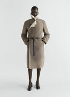SHEARLING COAT IN NATURAL LAMB SHEARLING
