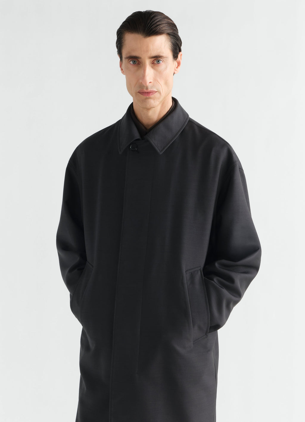 CAR COAT IN DOUBLE FACE WOOL VISCOSE