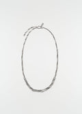 TWISTED CHAIN NECKLACE IN RHODIUM SILVER