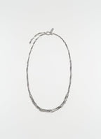 TWISTED CHAIN NECKLACE IN RHODIUM SILVER