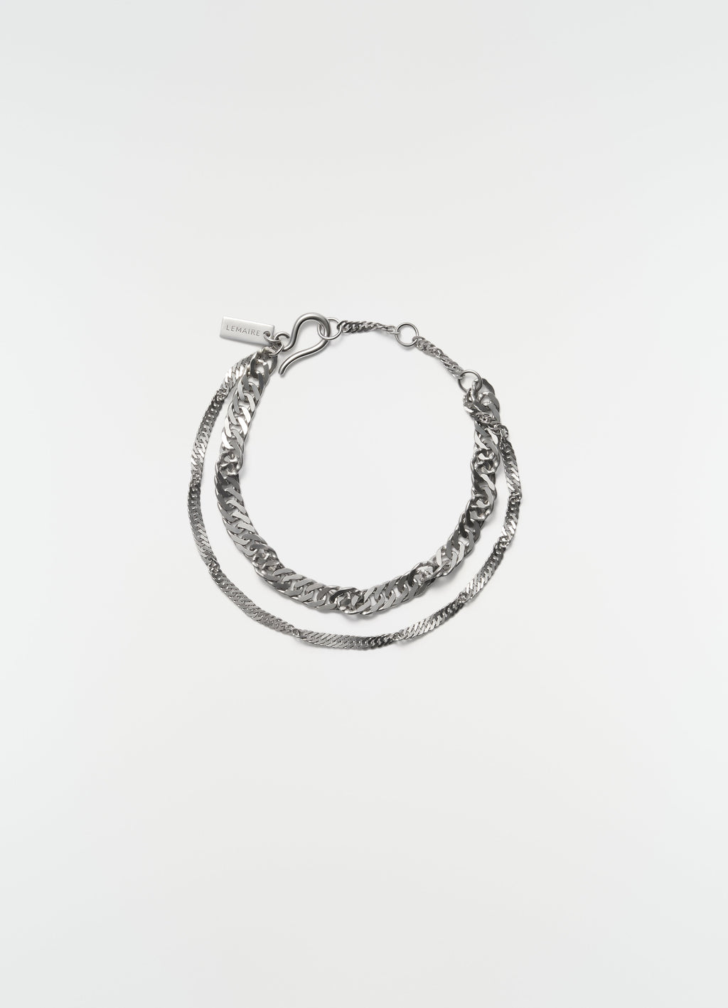 TWISTED CHAIN BRACELET IN RHODIUM SILVER