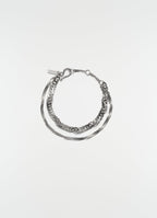 TWISTED CHAIN BRACELET IN RHODIUM SILVER