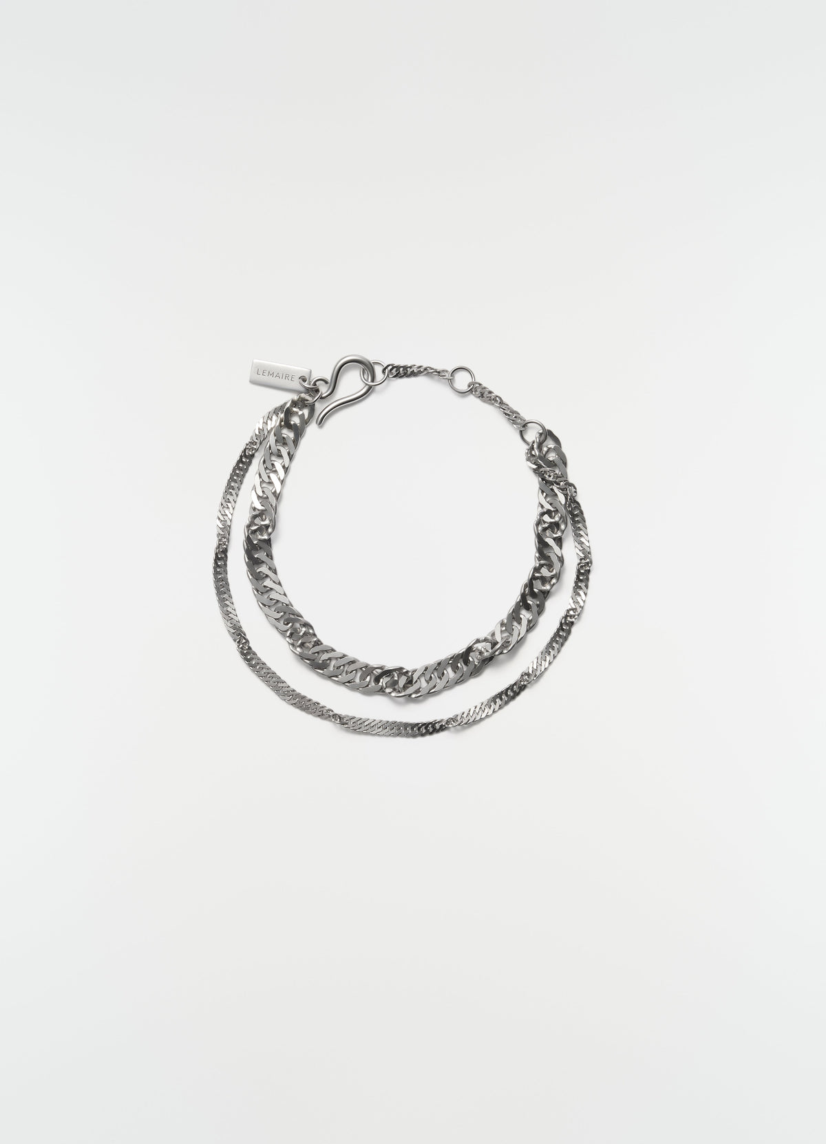 TWISTED CHAIN BRACELET IN RHODIUM SILVER