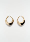DROP EDGE HOOPS IN GOLD-PLATED STERLING SILVER