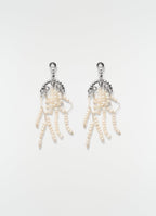 TASSEL SHORT EARRINGS IN GLASS BEADS