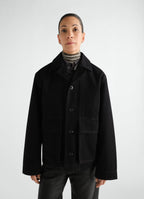 BOXY JACKET IN BLACK DENIM