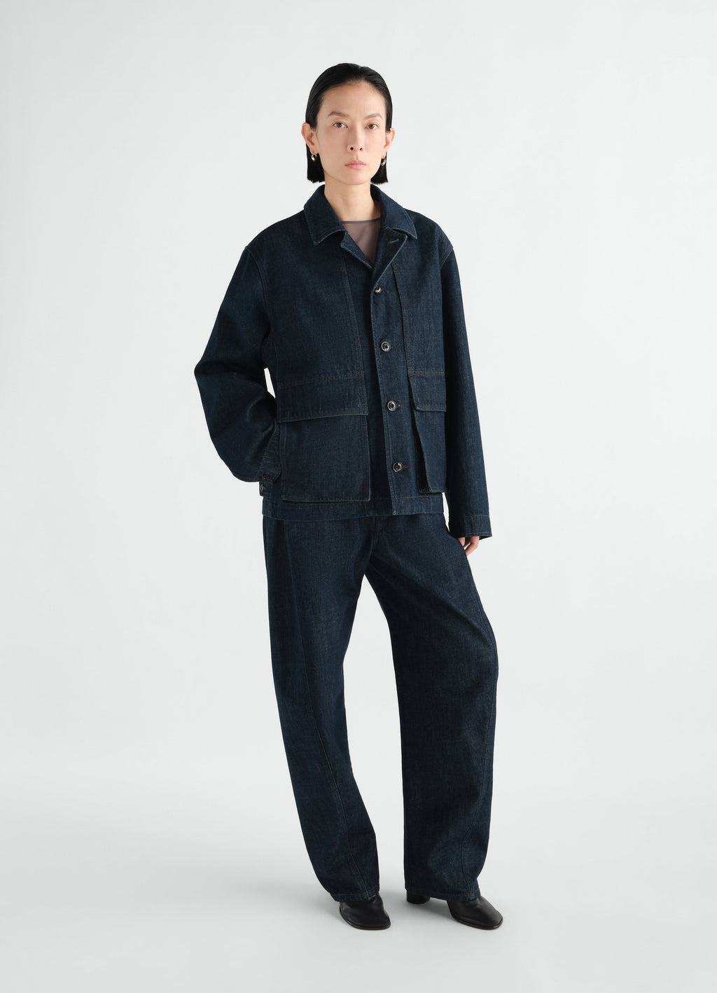 BOXY JACKET IN INDIGO DENIM