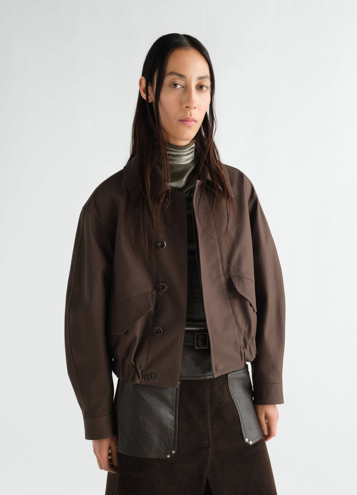 SHORT BLOUSON IN HEAVY COTTON TWILL