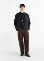 ZIPPED BLOUSON IN DOUBLE FACE WOOL VISCOSE
