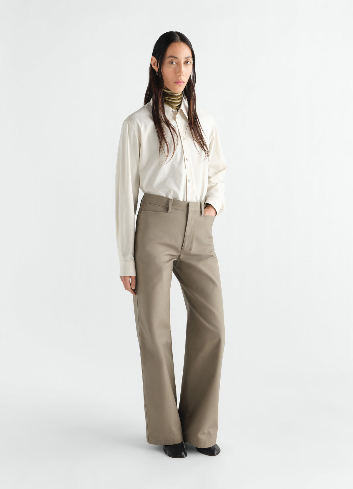 STRAIGHT PANTS IN HEAVY COTTON TWILL