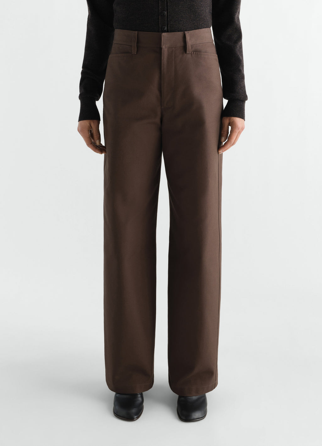 STRAIGHT PANTS IN HEAVY COTTON TWILL