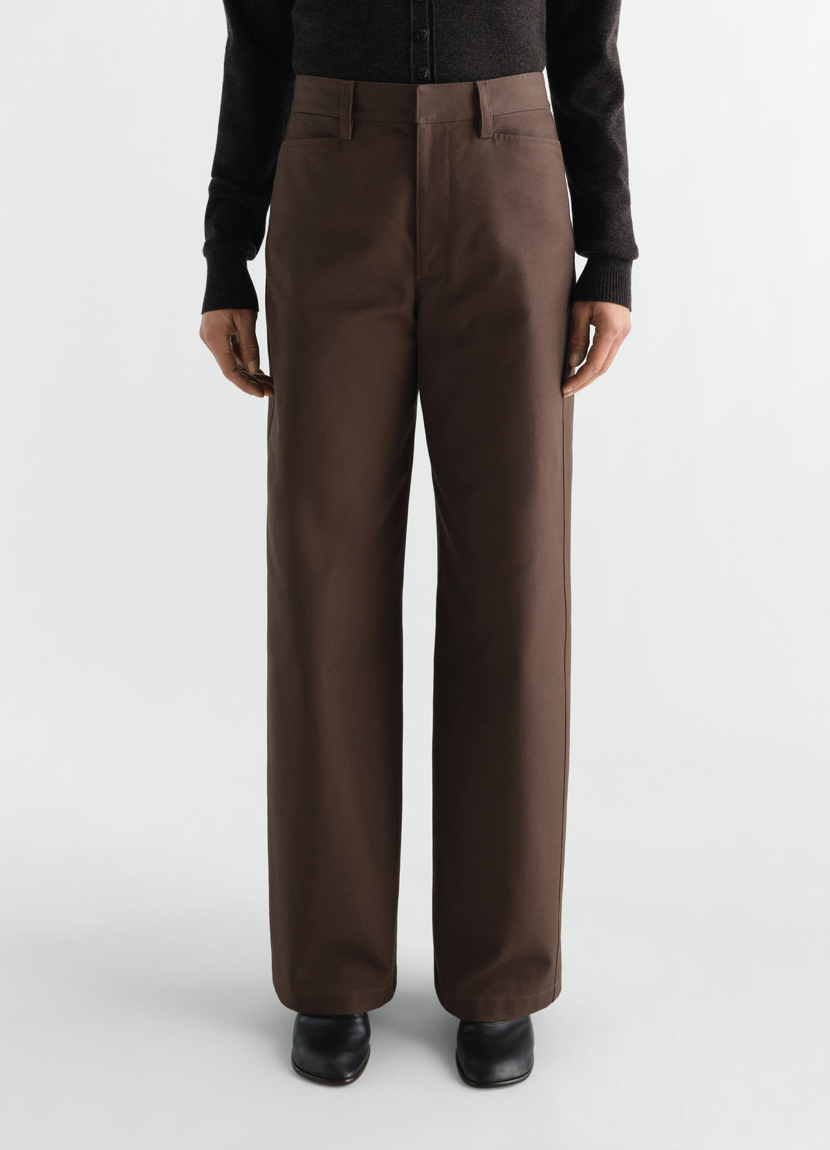 STRAIGHT PANTS IN HEAVY COTTON TWILL
