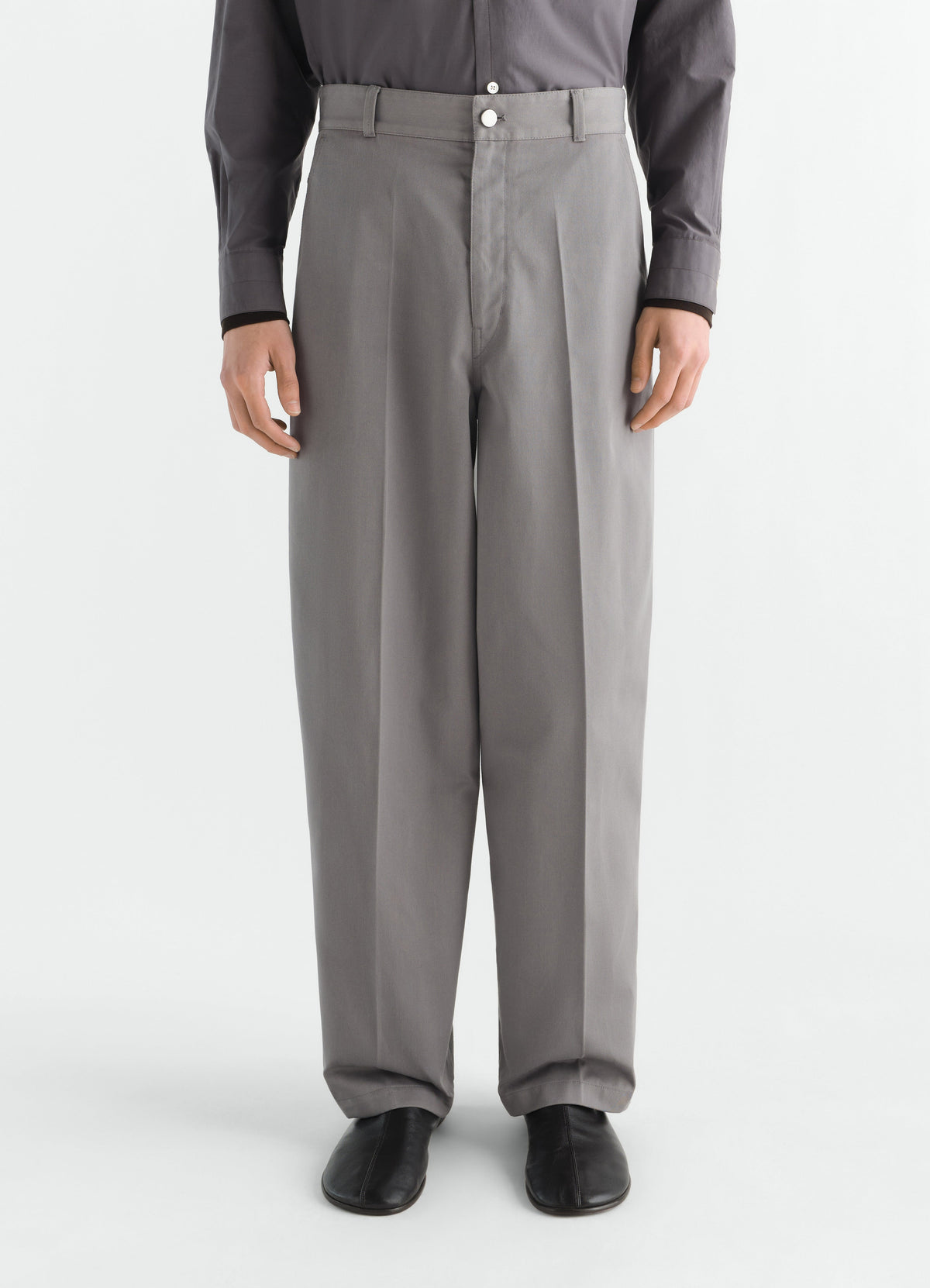 BARREL PANTS IN COTTON TWILL BLEND