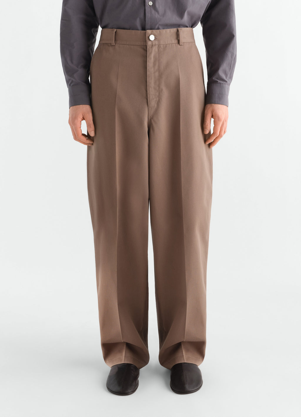 BARREL PANTS IN COTTON TWILL BLEND
