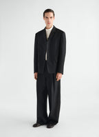 SINGLE PLEAT TAILORED PANTS IN WOOL MOHAIR TOILE