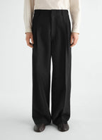 SINGLE PLEAT TAILORED PANTS IN WOOL MOHAIR TOILE