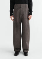 PRINTED MAXI PANTS IN DIAGONAL PRINTED COTTON