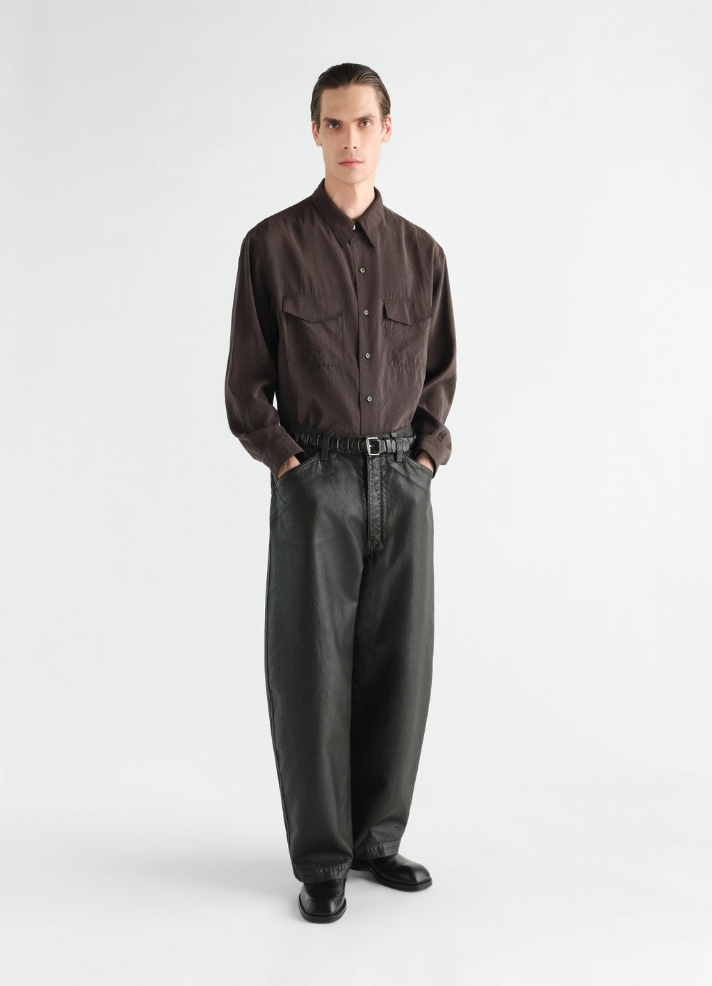 MAXI WORKWEAR PANTS IN COATED DENIM