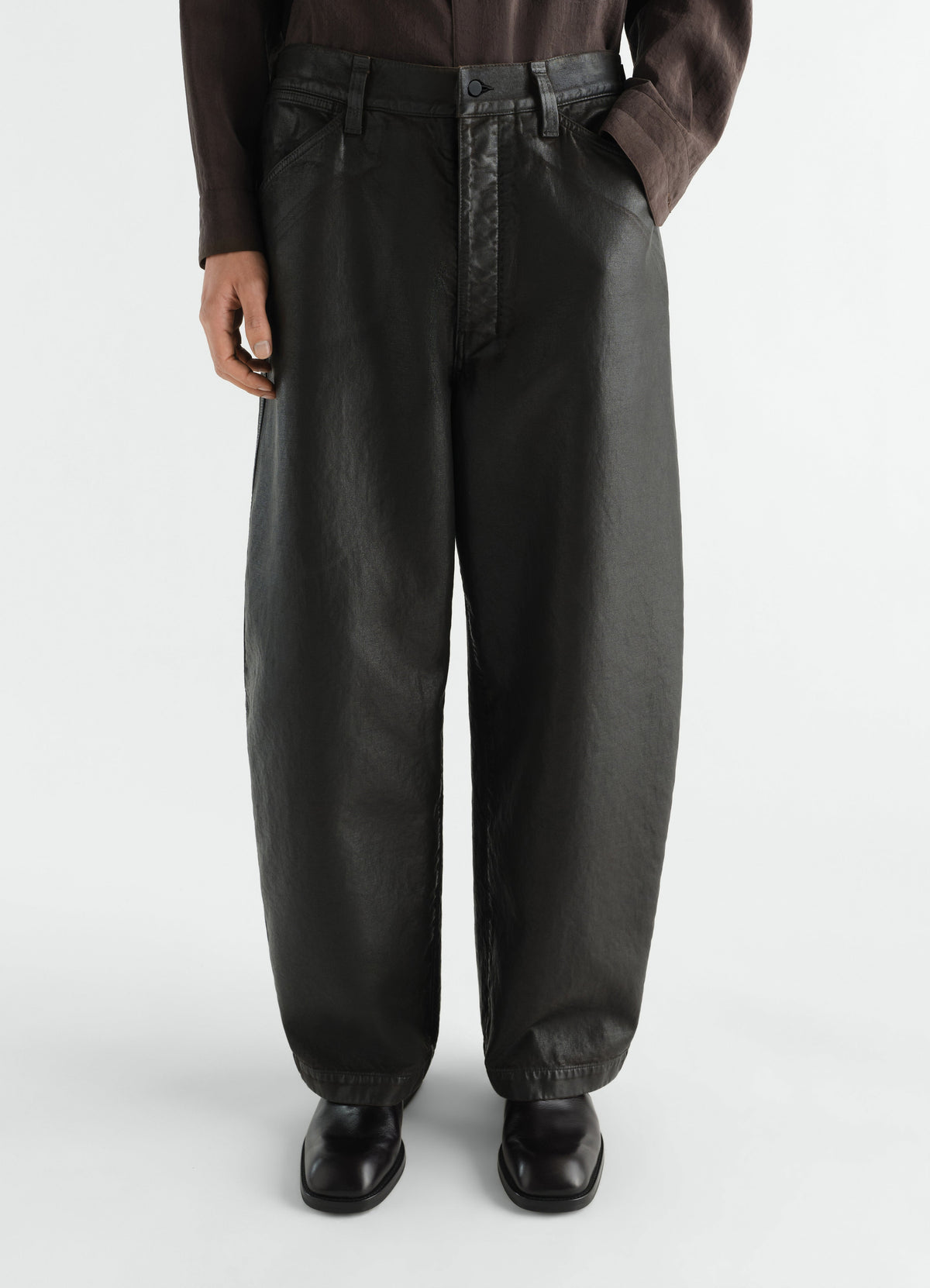 MAXI WORKWEAR PANTS IN COATED DENIM