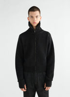 ZIPPED CARDIGAN IN VIRGIN WOOL