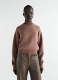 SHORT SWEATSHIRT IN FELTED MERINO WOOL