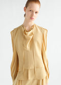 TWO LAYERS BLOUSE IN SILK VISCOSE TOILE