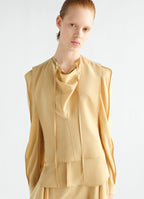 TWO LAYERS BLOUSE IN SILK VISCOSE TOILE
