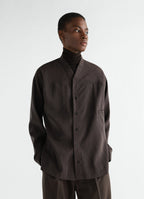 V-NECK SHIRT IN DRY SILK