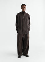 V-NECK SHIRT IN DRY SILK