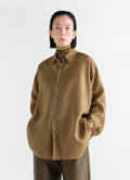 DRAPE SHIRT IN SHINY CUPRO