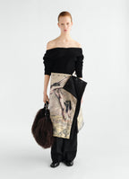 FLASHBACK BLANKET SKIRT IN FLASHBACK DRY SILK