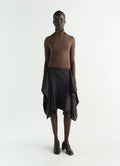 PANELED SKIRT IN SILK VISCOSE TOILE