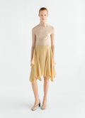 PANELED SKIRT IN SILK VISCOSE TOILE