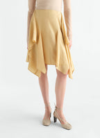 PANELED SKIRT IN SILK VISCOSE TOILE