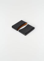 MOLDED CARD HOLDER IN PATINA COWSKIN LEATHER