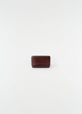 MOLDED CARD HOLDER IN PATINA COWSKIN LEATHER