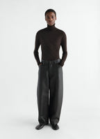 TURTLENECK TOP IN WOOL SILK JERSEY
